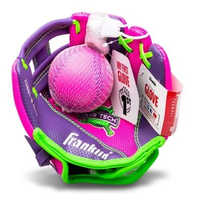 FRANKLIN BASEBALL GLOVE & BALL RIGHT HANDED PINK