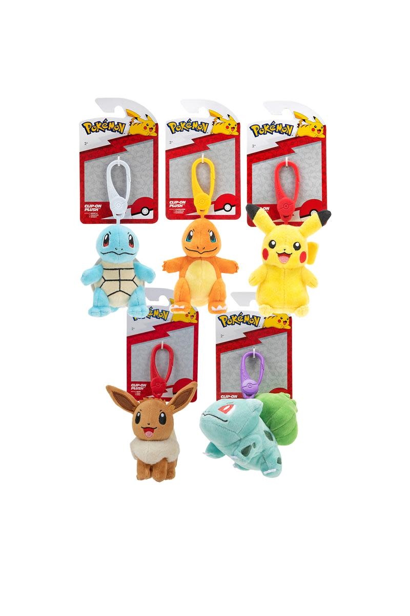 POKEMON 3.5" CLIP ON PLUSH
