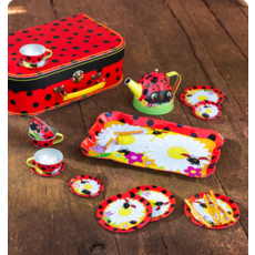 HEARTHSONG / EVERGREEN LADYBUG TIN TEA SET