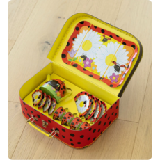 HEARTHSONG / EVERGREEN LADYBUG TIN TEA SET