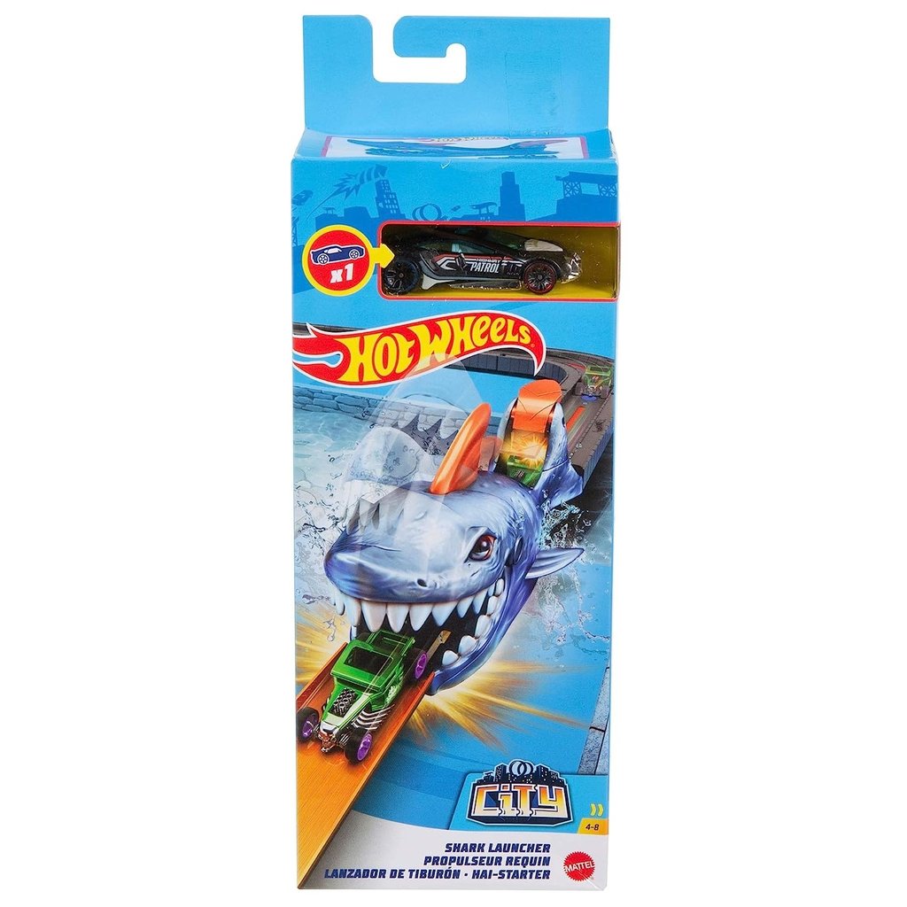 Hot Wheels Shark Bait Talking Toy Track Play Set