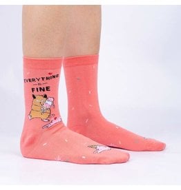 SOCK IT TO ME EVERYTHING IS FINE WOMEN CREW SOCKS