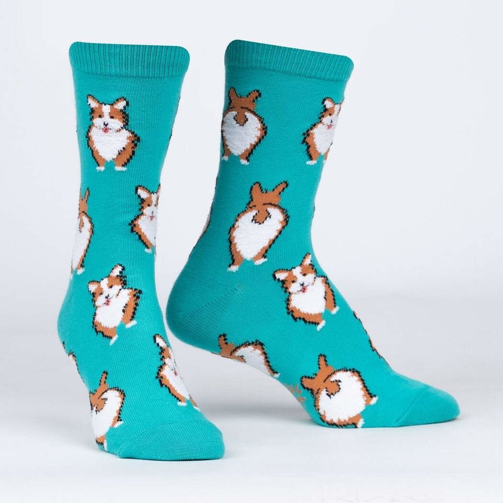 SOCK IT TO ME NOTHIN' BUTT CORGIS WOMEN CREW SOCKS