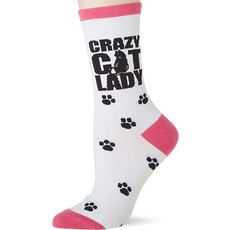 K BELL CRAZY CAT LADY WOMEN CREW SOCKS