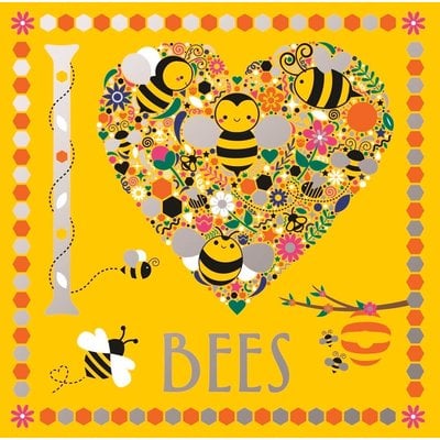 I HEART BEES COLORING BOOK