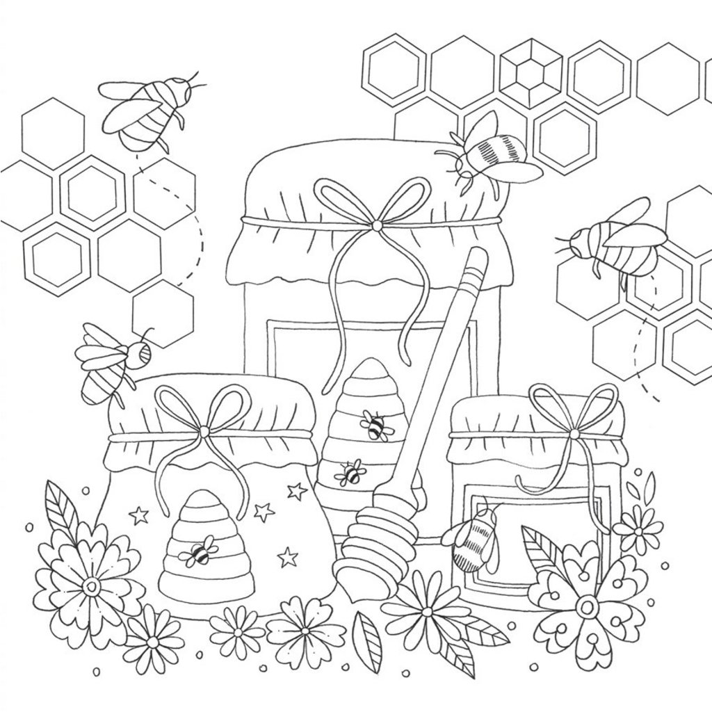 I HEART BEES COLORING BOOK*