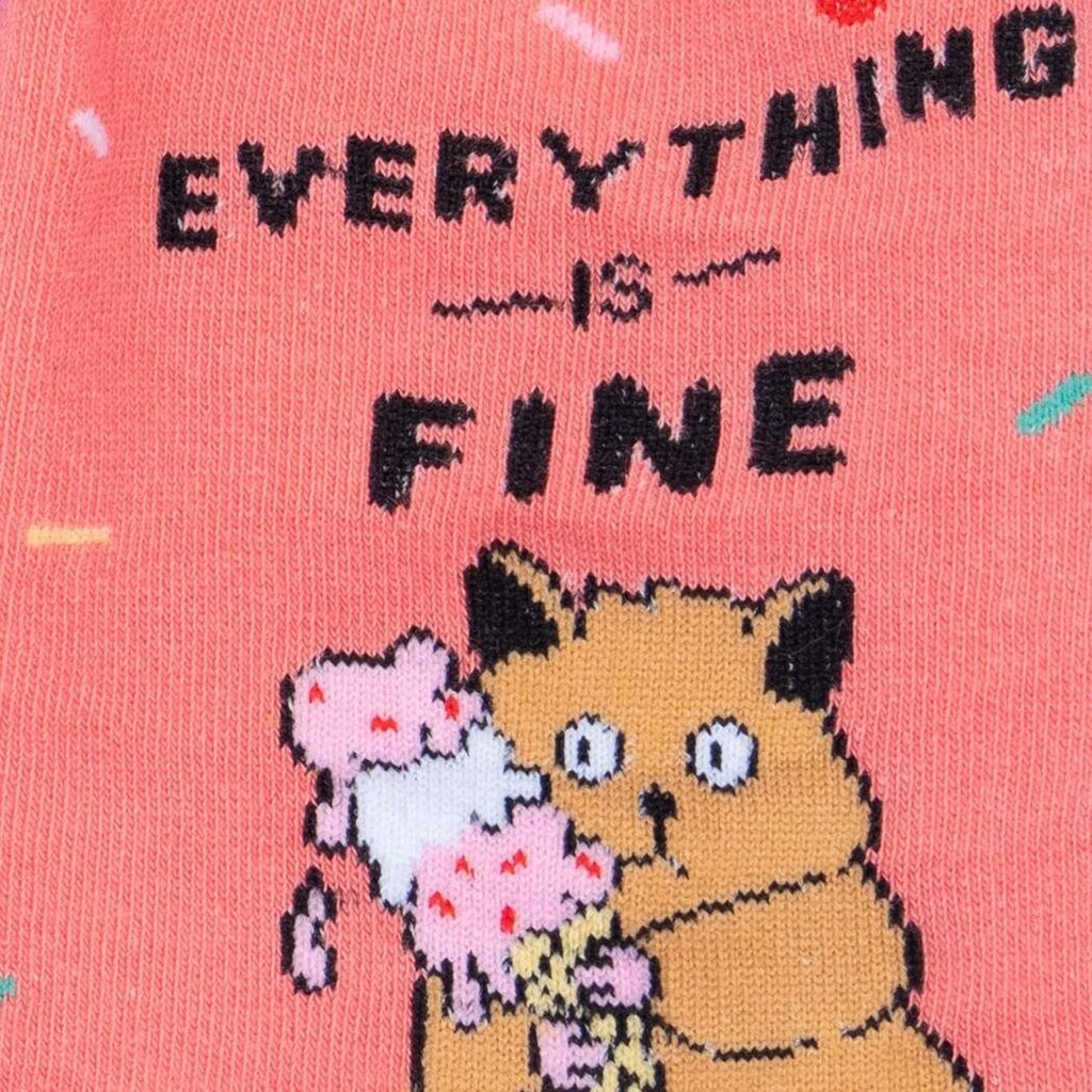 SOCK IT TO ME EVERYTHING IS FINE WOMEN CREW SOCKS