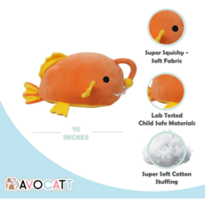 AVOCATT ORANGE ANGLERFISH PLUSH**