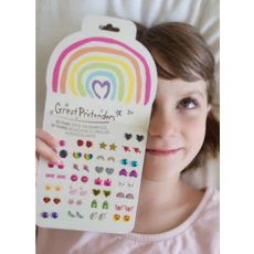 CREATIVE EDUCATION RAINBOW LOVE STICKER EARRINGS