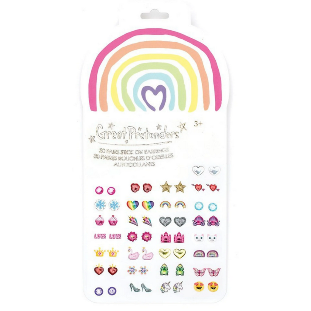 CREATIVE EDUCATION RAINBOW LOVE STICKER EARRINGS