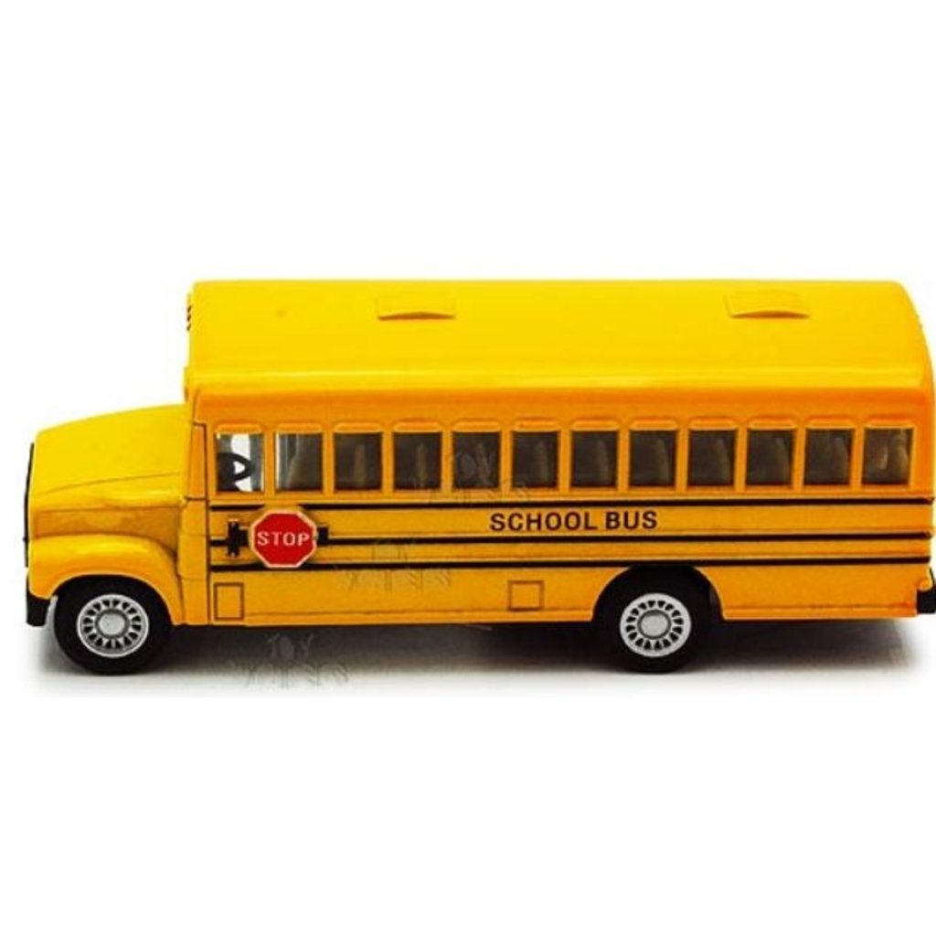 US TOY LONG PULL BACK SCHOOL BUS DIE CAST
