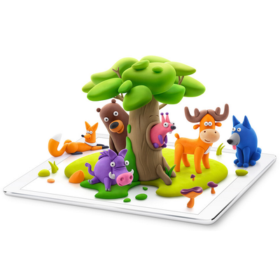 FAT BRAIN TOYS HEY CLAY FOREST ANIMALS