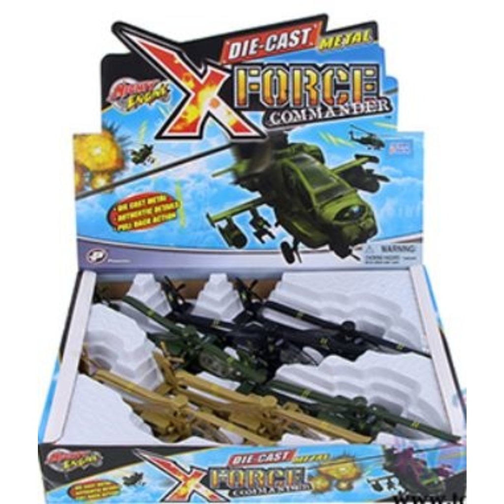 TOY WONDER X-FORCE COMMANDER HELICOPTER DIE CAST