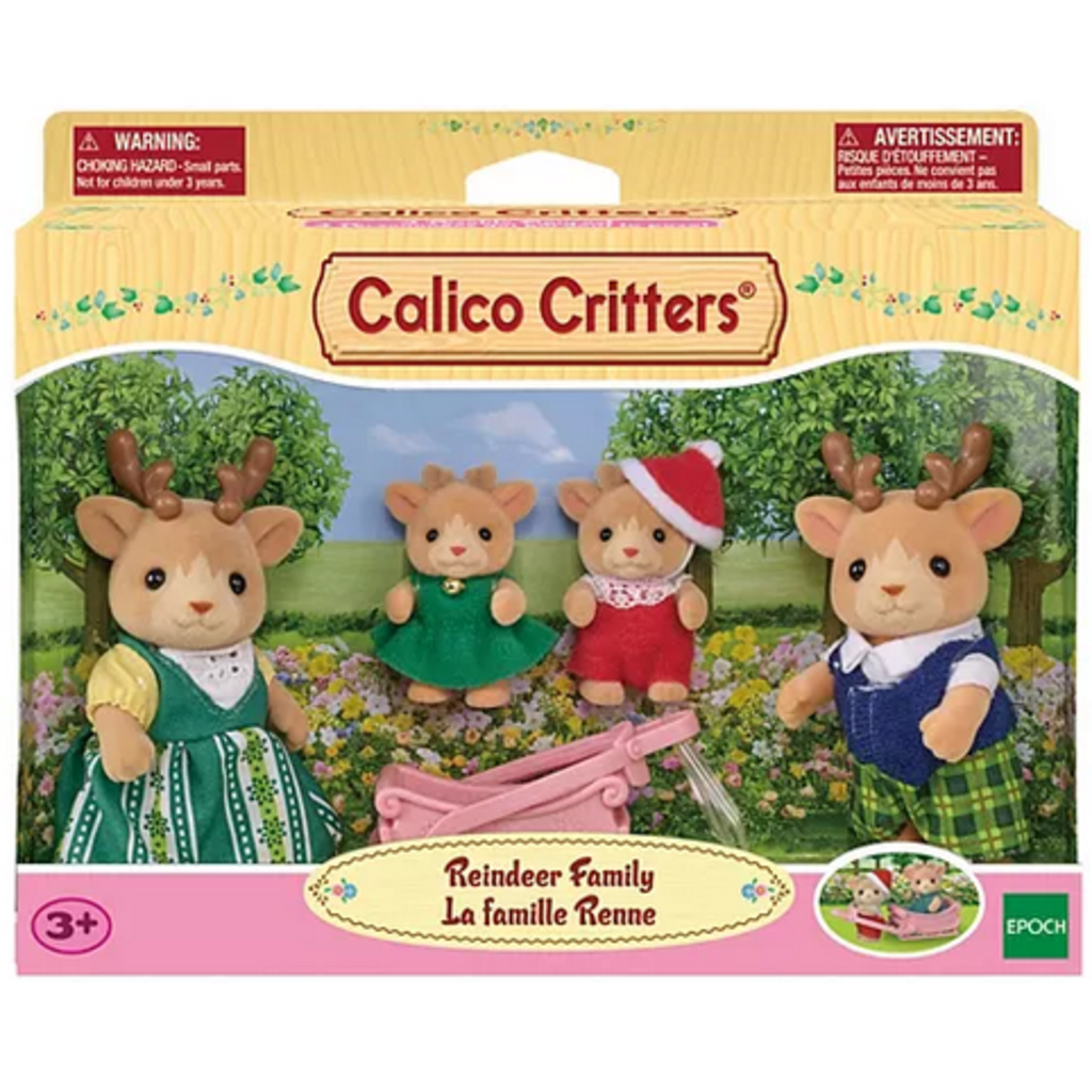 Sylvanian Families Reindeer Siblings and Christmas Holiday Lodge