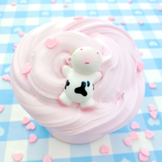 KAWAII SLIME COMPANY STRAW-DAIRY COW 2 SLIMES IN 1