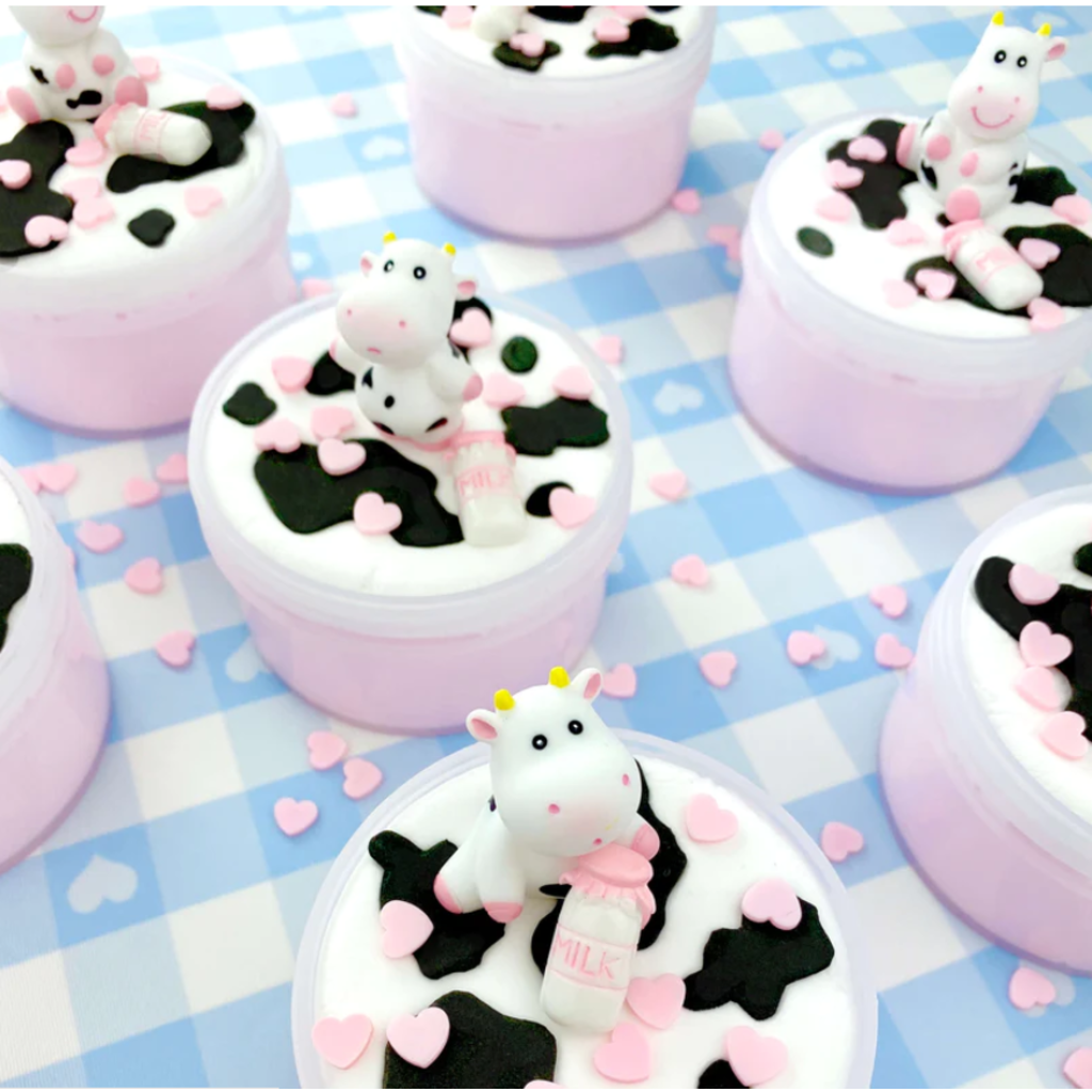 KAWAII SLIME COMPANY STRAW-DAIRY COW 2 SLIMES IN 1