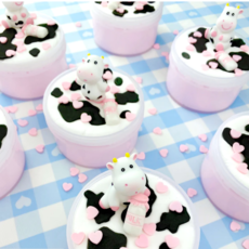 KAWAII SLIME COMPANY STRAW-DAIRY COW 2 SLIMES IN 1