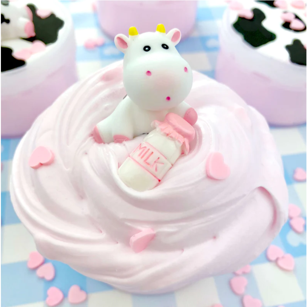 KAWAII SLIME COMPANY STRAW-DAIRY COW 2 SLIMES IN 1