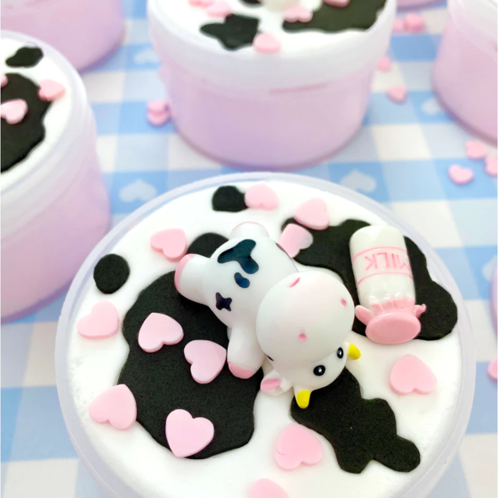 KAWAII SLIME COMPANY STRAW-DAIRY COW 2 SLIMES IN 1