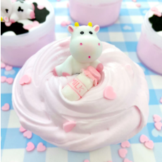 KAWAII SLIME COMPANY STRAW-DAIRY COW 2 SLIMES IN 1