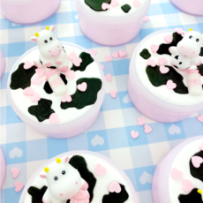 KAWAII SLIME COMPANY STRAW-DAIRY COW 2 SLIMES IN 1