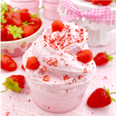 KAWAII SLIME COMPANY STRAWBERRY MOUSSE FLUFFY BUTTER SLIME