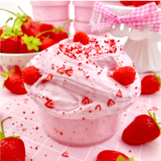 KAWAII SLIME COMPANY STRAWBERRY MOUSSE FLUFFY BUTTER SLIME