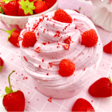 KAWAII SLIME COMPANY STRAWBERRY MOUSSE FLUFFY BUTTER SLIME