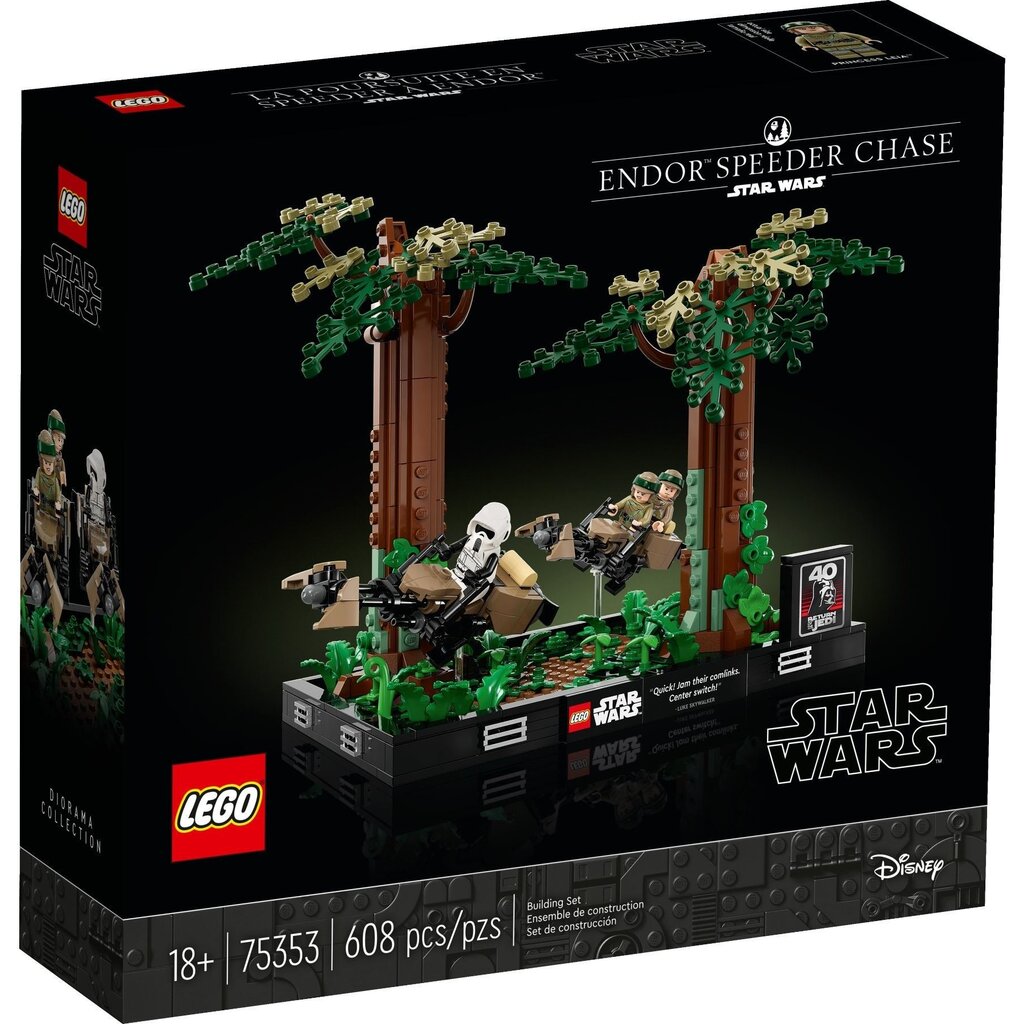 LEGO ENDOR SPEEDER CHASE DIORAMA