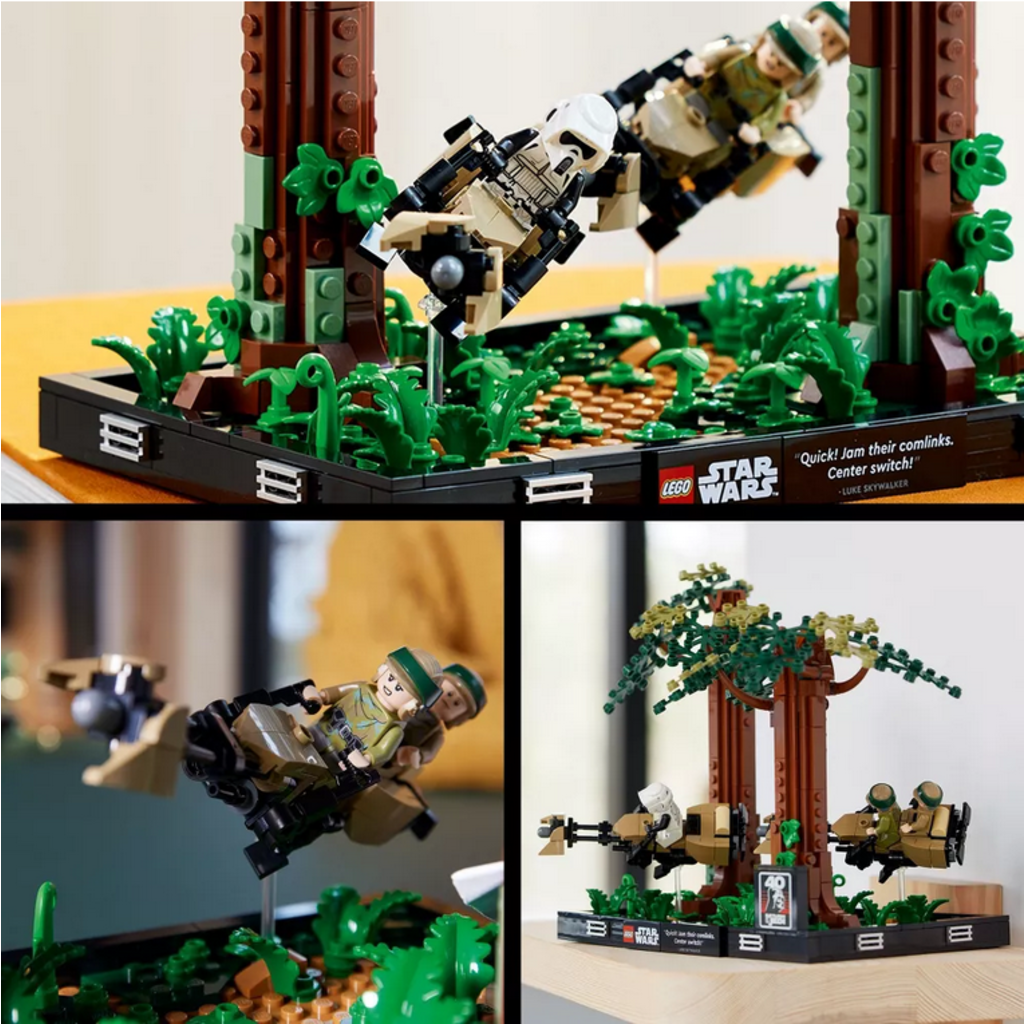 LEGO ENDOR SPEEDER CHASE DIORAMA