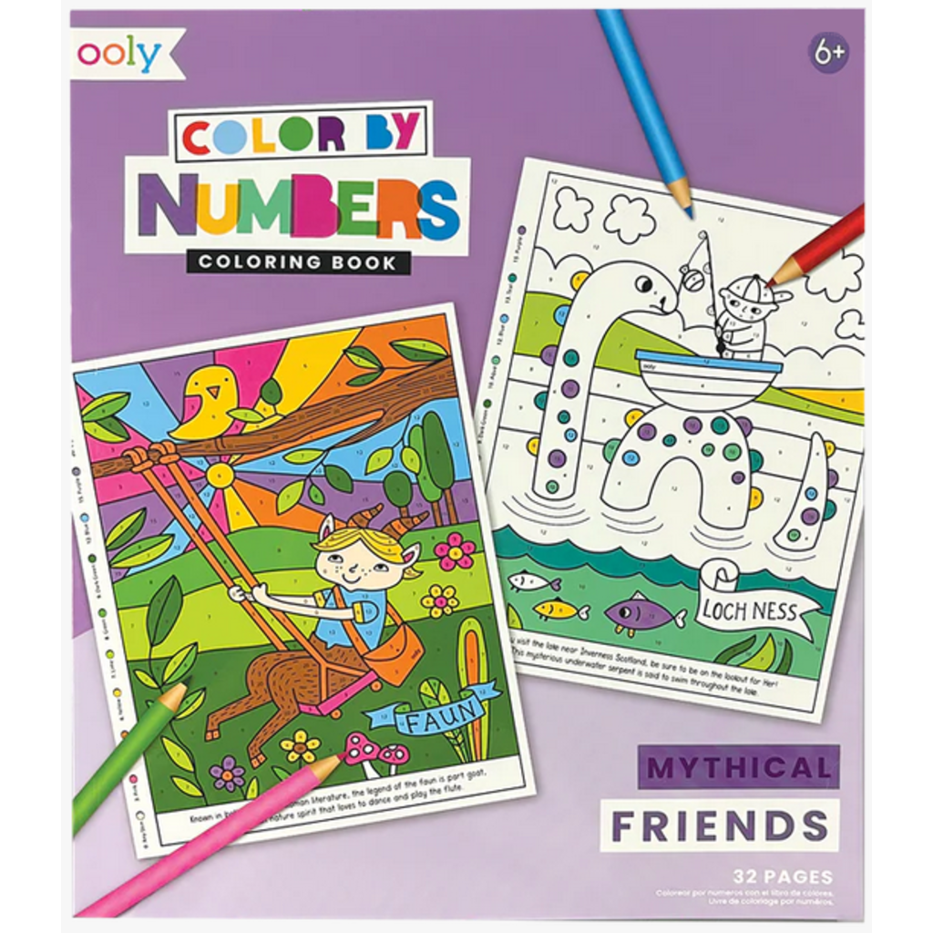 OOLY COLOR BY NUMBERS MYTHICAL FRIENDS