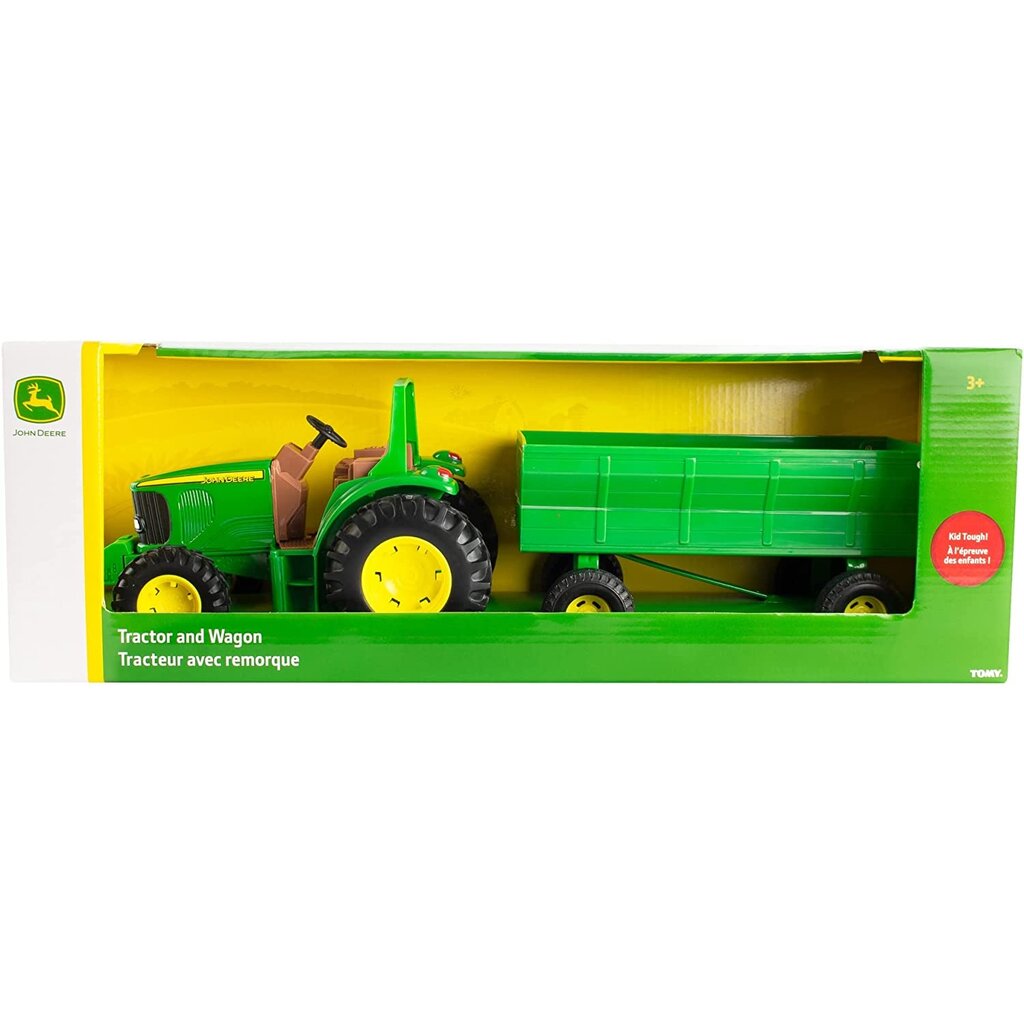 TOMY JOHN DEERE TRACTOR WITH WAGON