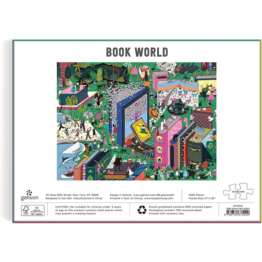 GALISON BOOK WORLD 1000 PC PUZZLE