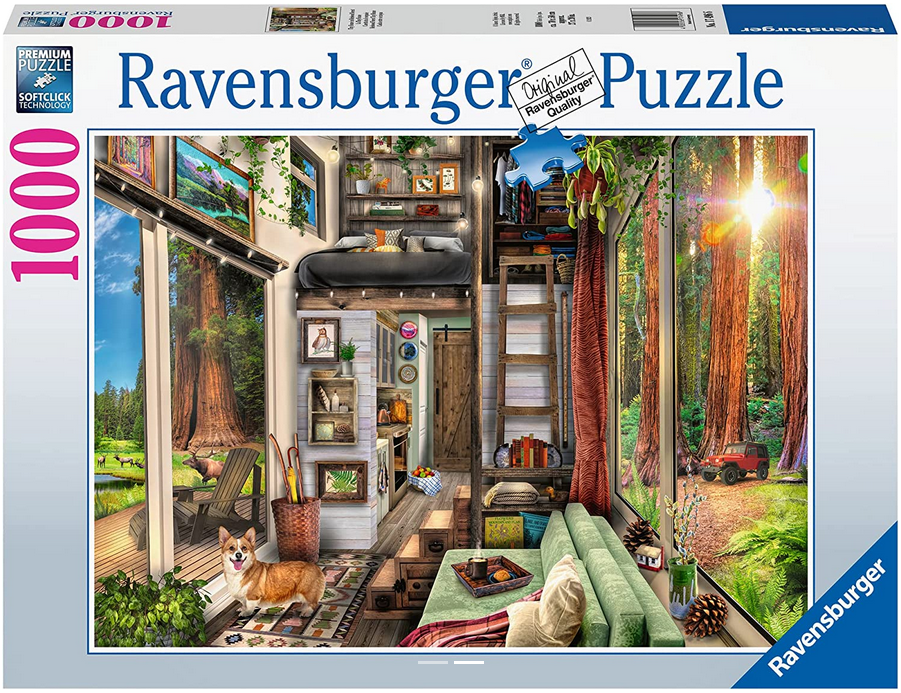 REDWOOD FOREST TINY HOUSE 1000 PC PUZZLE