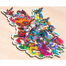 RAVENSBURGER USA COLORFUL FOX SHAPED WOODEN 150 PC PUZZLE*