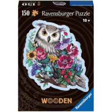 RAVENSBURGER USA MYSTERIOUS OWL SHAPED WOODEN 150 PC PUZZLE