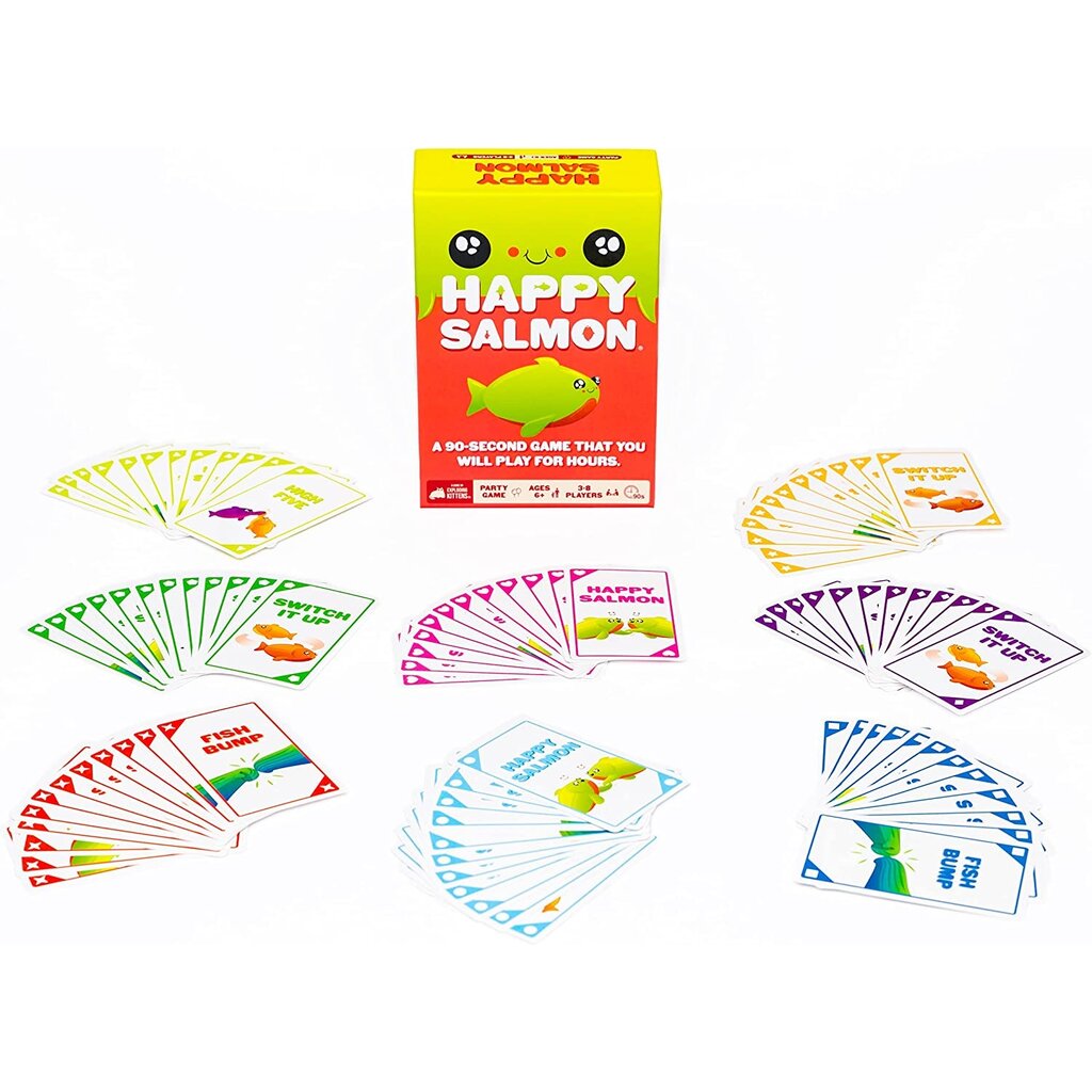 Asmodee Happy Salmon - Gioco Da Tavolo Party Game Con Astuccio A Forma Di Pesce - 3-8 Giocatori, 6+ Anni - Edizione Italiana