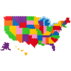 PLUS PLUS USA PUZZLE BY NUMBER MAP OF THE UNITED STATES