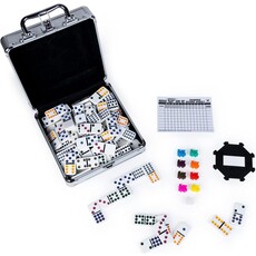 SPINMASTER MEXICAN TRAIN DOMINOES TIN CASE