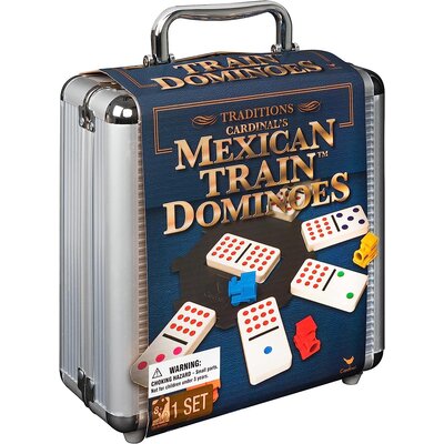 SPINMASTER MEXICAN TRAIN DOMINOES TIN CASE