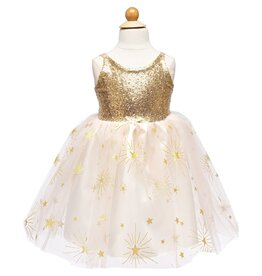 CREATIVE EDUCATION GLAM PARTY GOLD DRESS SIZE 3/4**