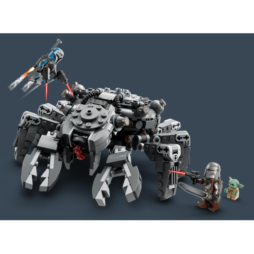 LEGO Star Wars Spider Tank 75361, Building Toy Mech from The Mandalorian  Season 3, Includes The Mandalorian with Darksaber, Bo-Katan, and Grogu  'Baby Yoda' Minifigures, Gift Idea for Kids Ages 9+, Includes