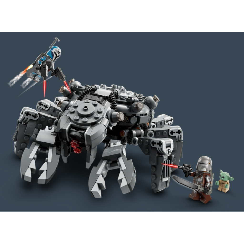 LEGO Star Wars Spider Tank 75361, Building Toy Mech from The Mandalorian  Season 3, Includes The Mandalorian with Darksaber, Bo-Katan, and Grogu  'Baby