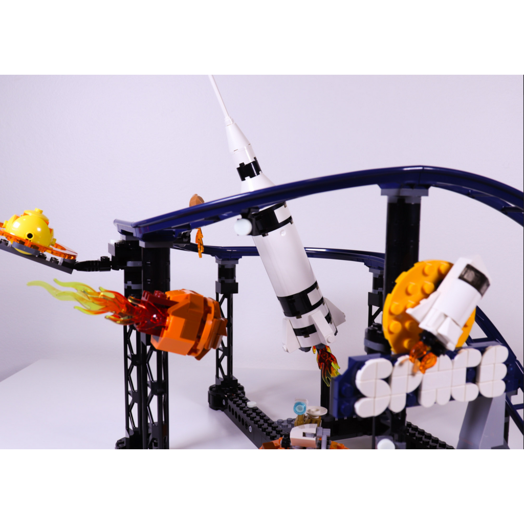 LEGO Creator Space Roller Coaster 3 in 1 Building Toy Set Featuring a  Roller Coaster, Drop Tower, Carousel and 5 Minifigures, Rebuildable  Amusement