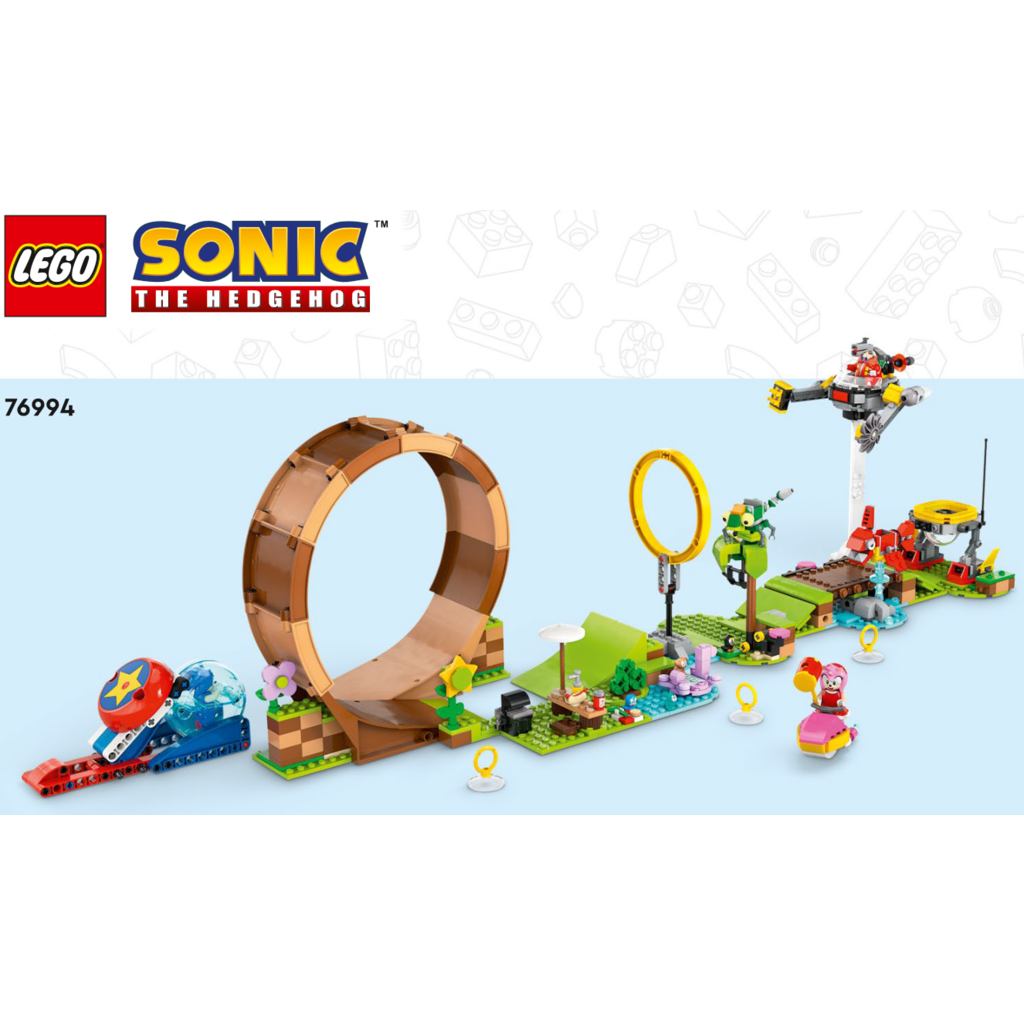 LEGO Sonic the Hedgehog Sonic’s Green Hill Zone Loop Challenge 76994  Building Toy Set, Sonic Adventure Toy with 9 Sonic and Friends Characters,  Fun