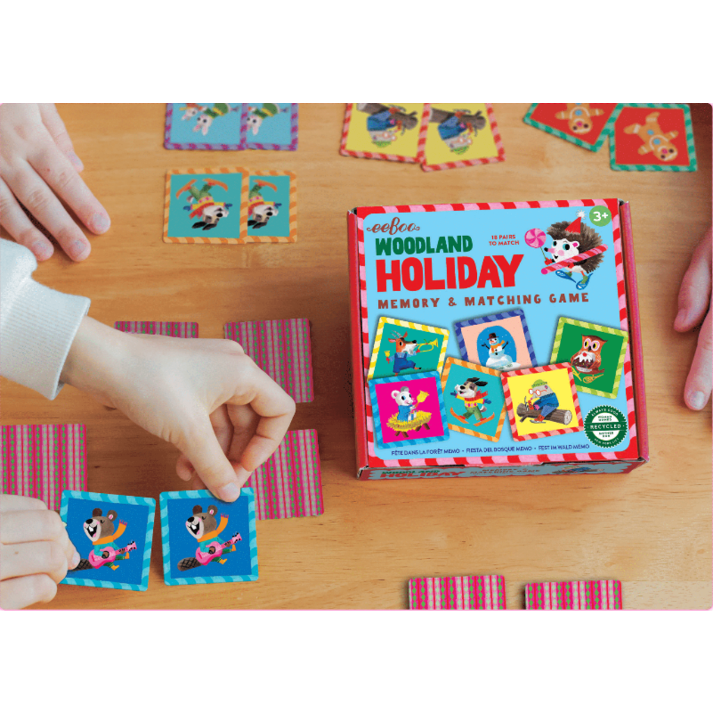 EEBOO WOODLAND HOLIDAY MEMORY & MATCHING GAME