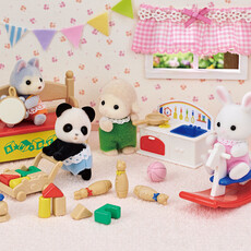 CALICO CRITTERS BABY'S TOY BOX SNOW RABBIT & PANDA CALICO CRITTERS*