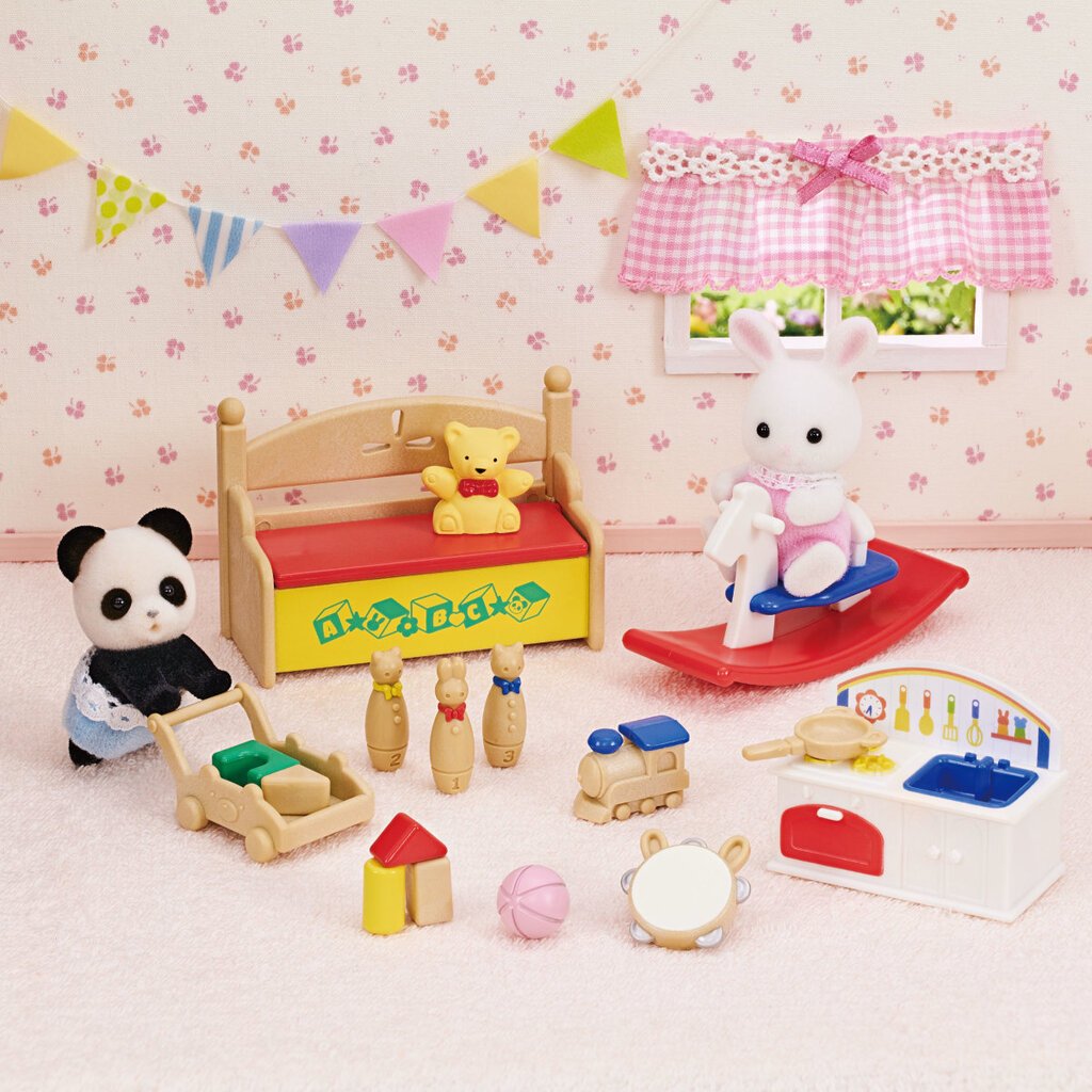 CALICO CRITTERS BABY'S TOY BOX SNOW RABBIT & PANDA*