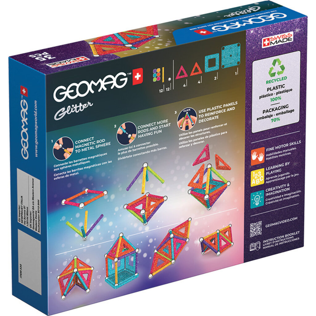 GEOMAGWORLD GEOMAG GLITTER PANELS 35 PIECE**