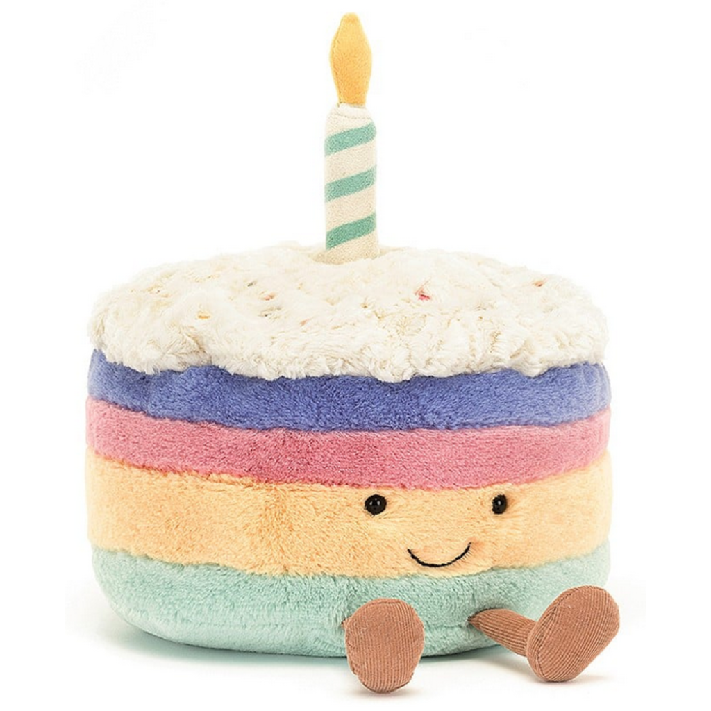 JELLY CAT AMUSEABLE RAINBOW BIRTHDAY CAKE